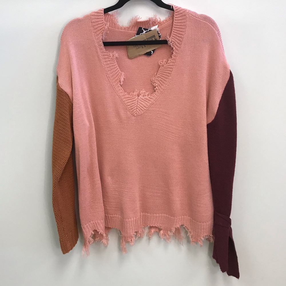 Custom distressed sweater